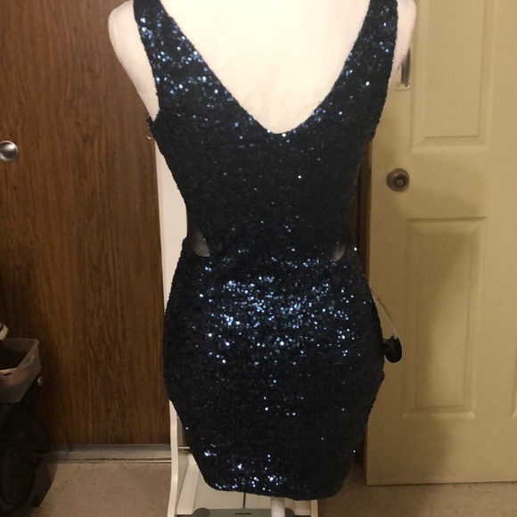 Navy hot sparkle dress - Picture 3 of 5